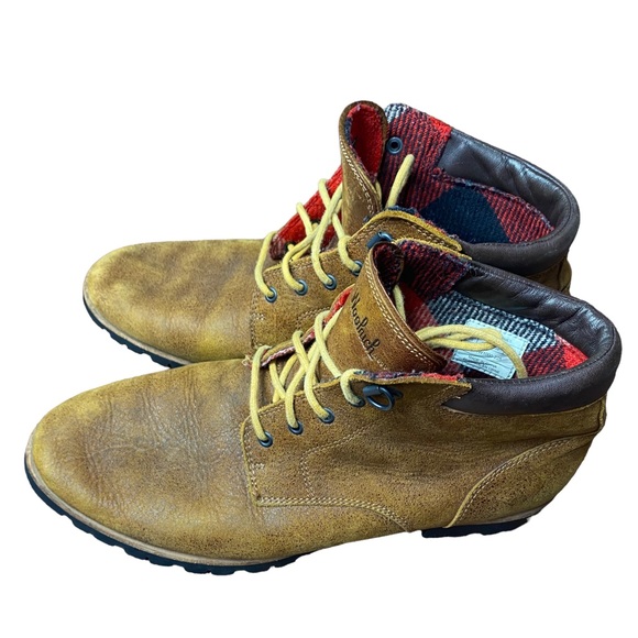 Woolrich Leather Lace-up Hiking Boot Vibram soles women’s - Picture 5 of 15